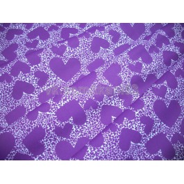 Мембранная ткань "Сердечки фиолет" 